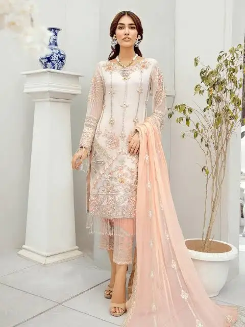 Modern Fashion Designer Indian Pakistani Lawn Linen Cotton Georgette 3 Piece Suits Available on Wholesale Price.