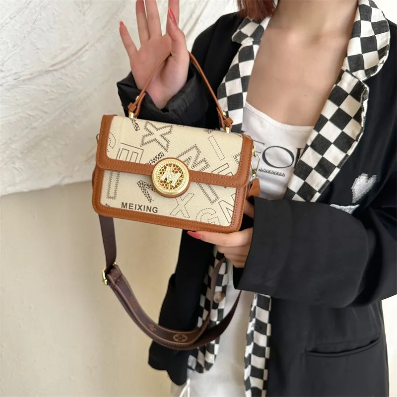 Luxury Ladies Pu Leather Large Capacity Handbag Designer Bags Patchwork Shoulder Bags