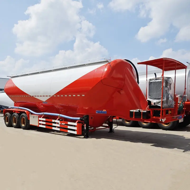 TITAN 2024 3 Axles 50 CBM Bulk Cement Truck Pneumatic Trailer Cement Bulker for Sale Near Me
