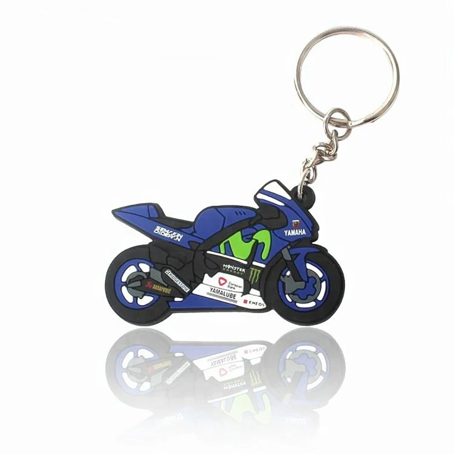 Custom 2D/3D anime soft pvc keychain Make Rubber sport Key Chain Your Logo keyring with chain