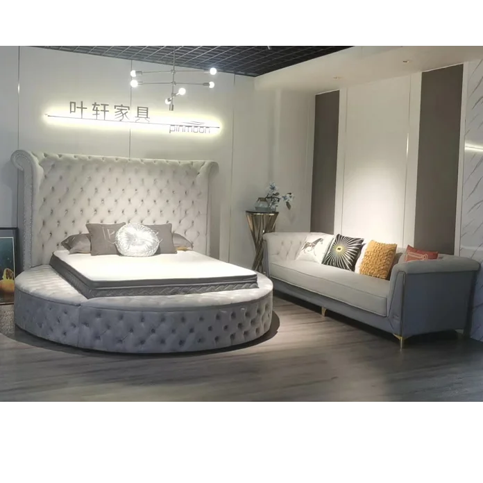 double size frame ultra king round antique platform tufted luxury design modern up-holstered  beds