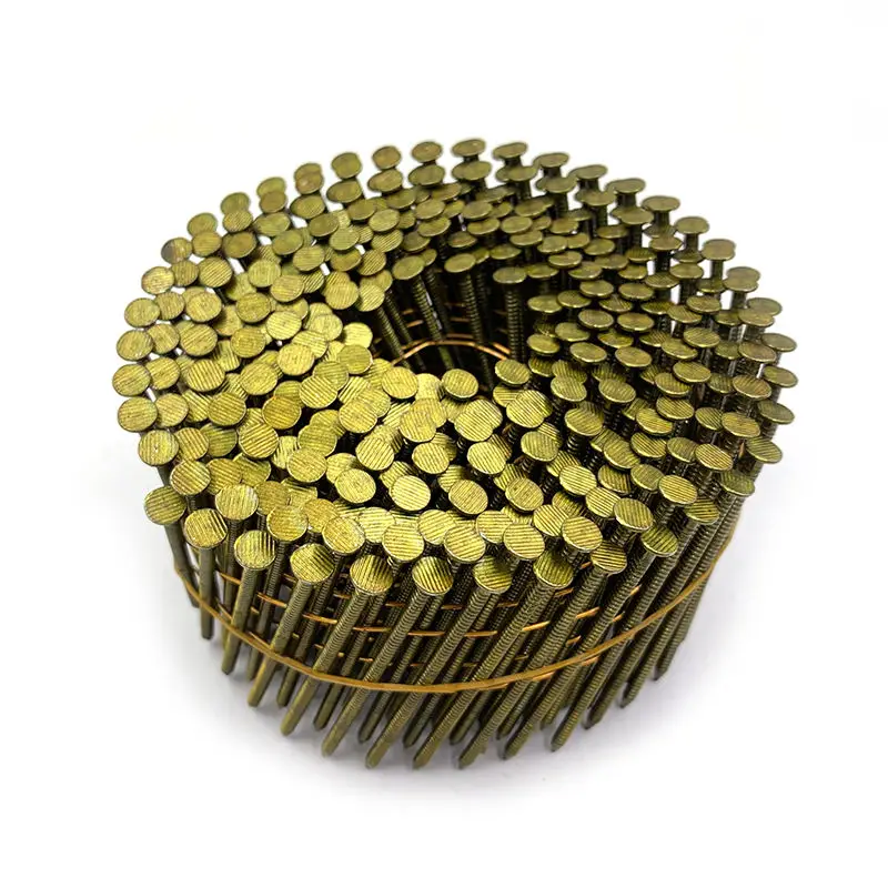 Wire Coil Nails High Quality Carbon Steel Coil Nail 2.0 Diameter 38 mm Size Height for Wood Pallet