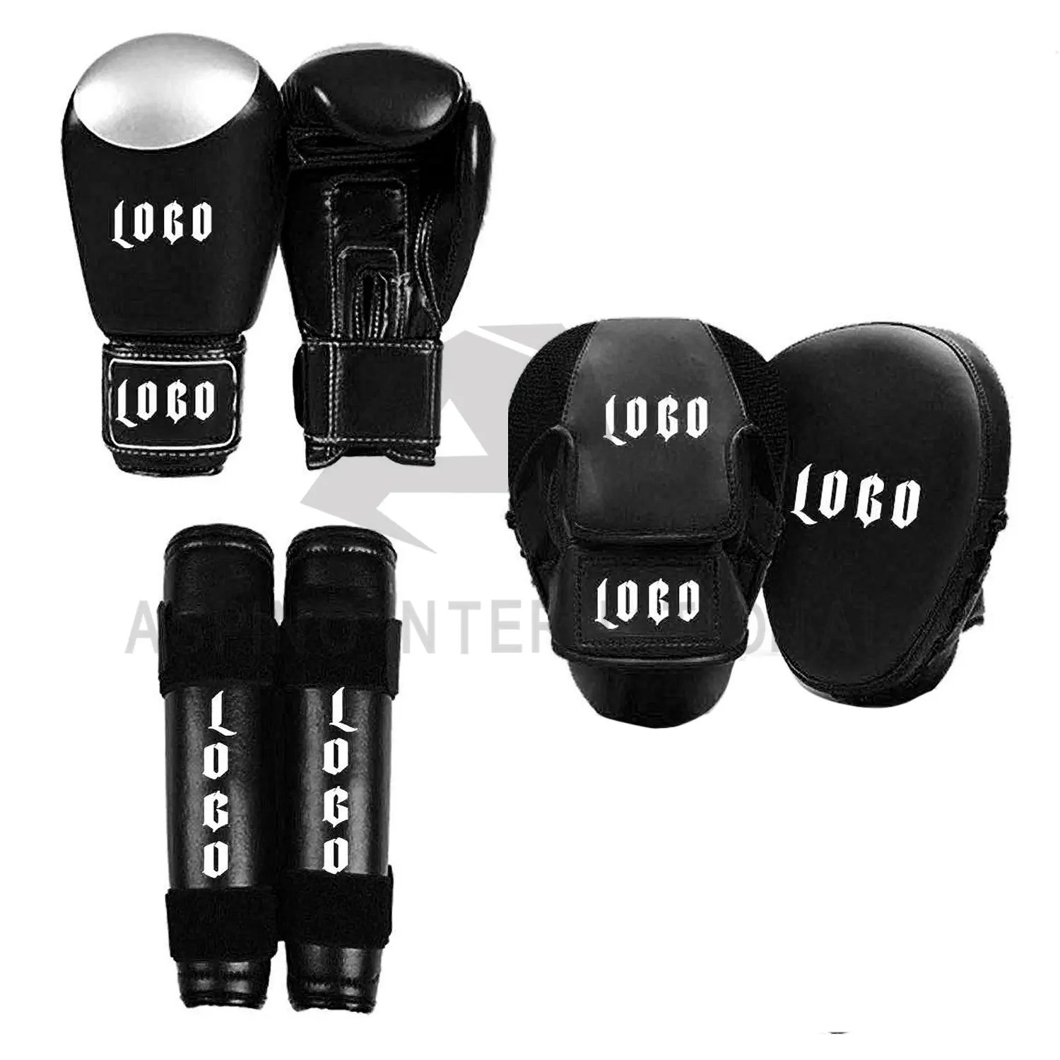 Wholesale Professional Training Equipments Designs 3 Pieces Sparring Gear Set Muay Thai Kick Boxing Fight Sparring Set