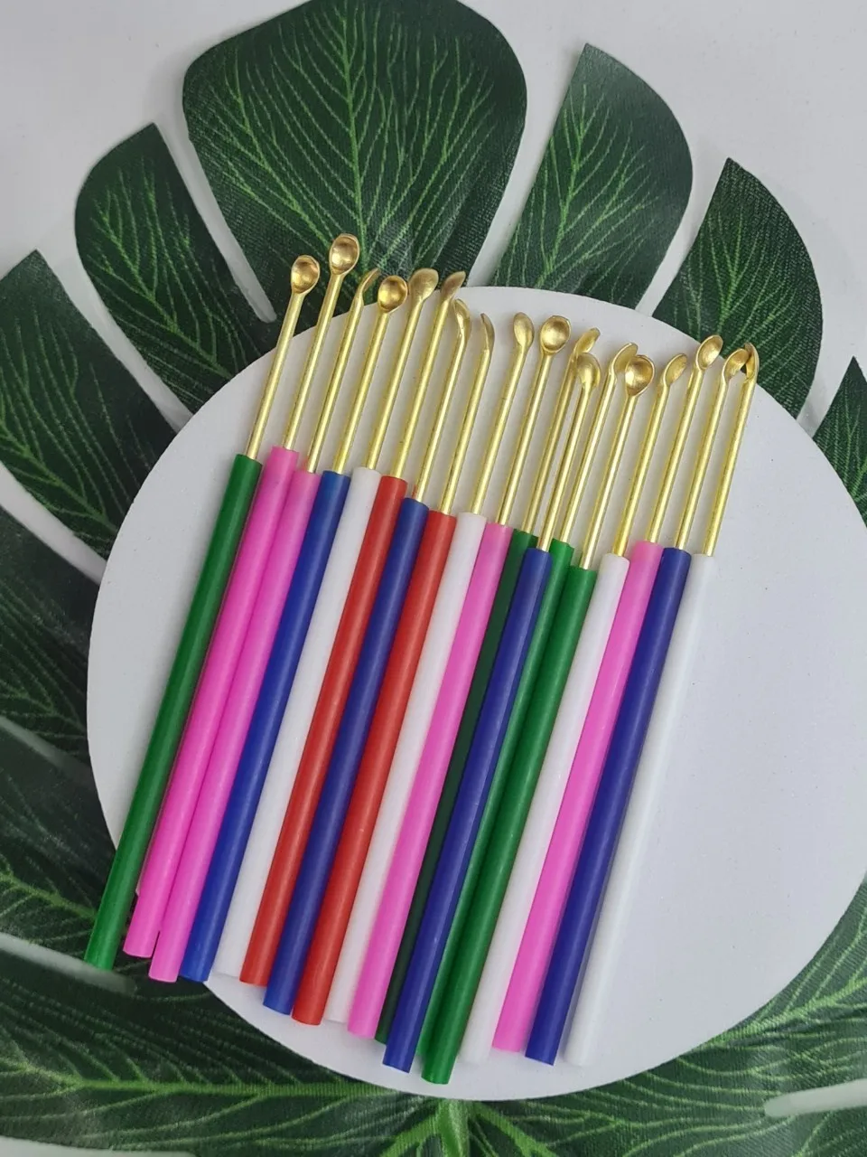 The Crocodile Color Pattern Set 12 Pcs Ear Wax Remover & Cleaner Style Ear Cleaning Spoon Brass Handmade Ready To Ship