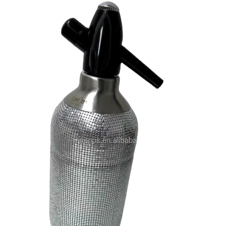 classic soda siphon with mesh, glass soda sifon soda drinks maker
