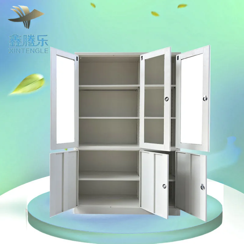Global Modern Manufacturer Medorn multi-function steel clothes storage cupboard cheap gray wardrobe with locker