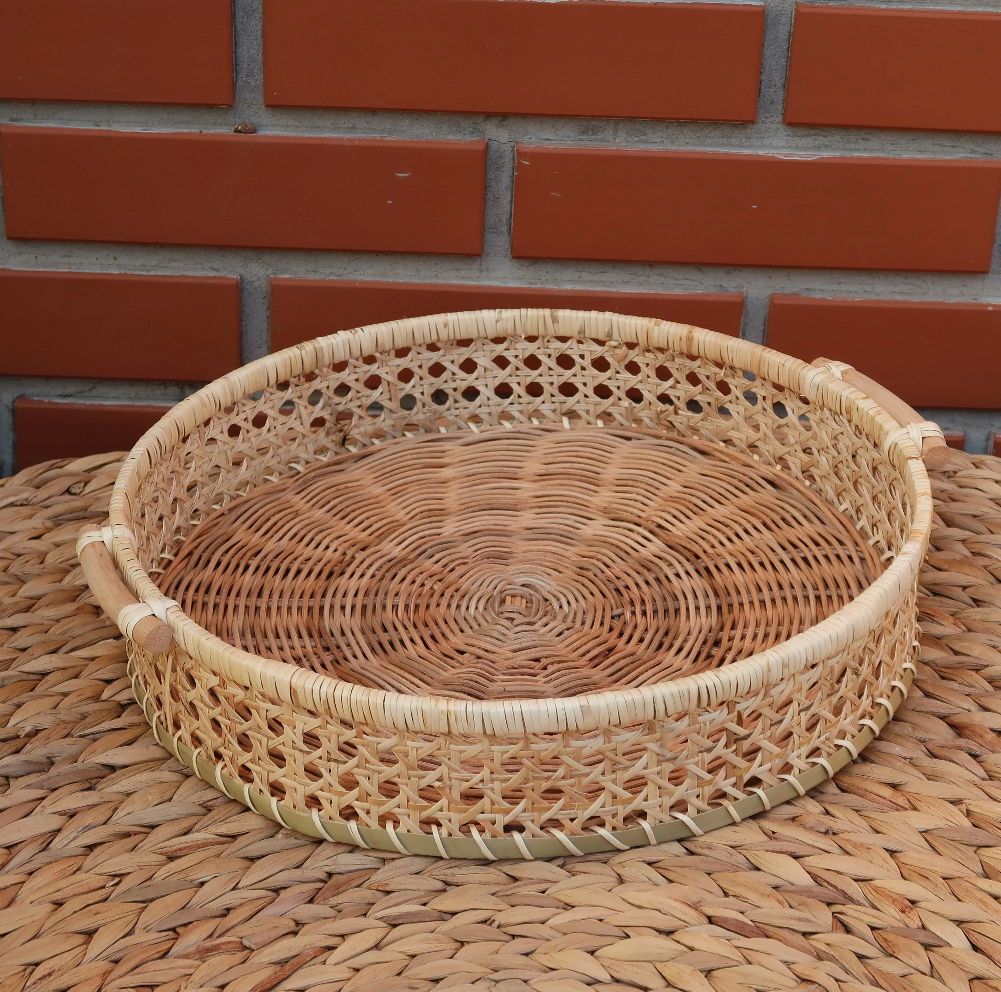 Versatile rattan fruit basket, handcrafted in Vietnam, perfect for storing fruits or as a decorative piece made in Vietnam