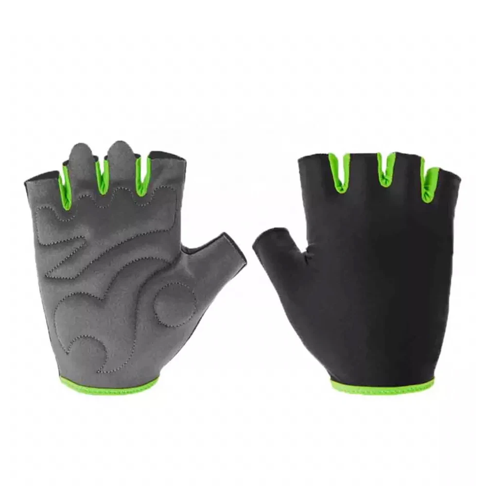 Wholesale Customized Gym Fitness Neoprene Rubber Gym Gloves Weight Lifting Palm Protection Fitness Gloves Green