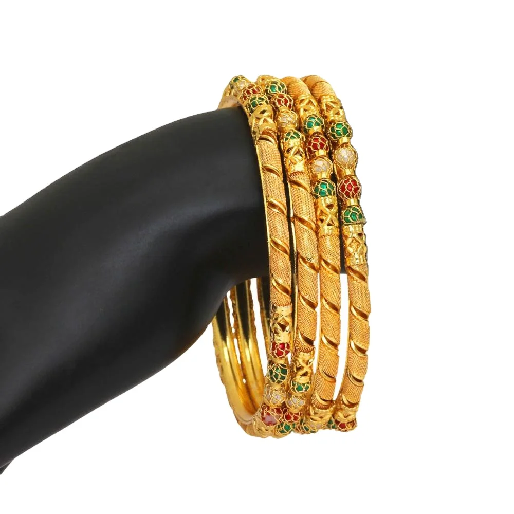 Latest Exclusive DesIgner Light Weight with Colorful Gold Bangles in all sizes Collection For Women And Girls 2022