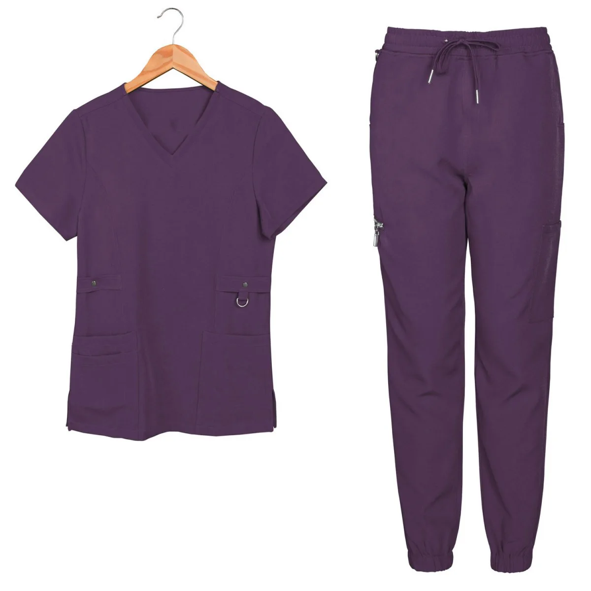 Casual Nurse Uniform White Color Nursing Scrub Women Uniform Pet Clinic Pocket Protection Doctor Work Clothing Hospital Uniform