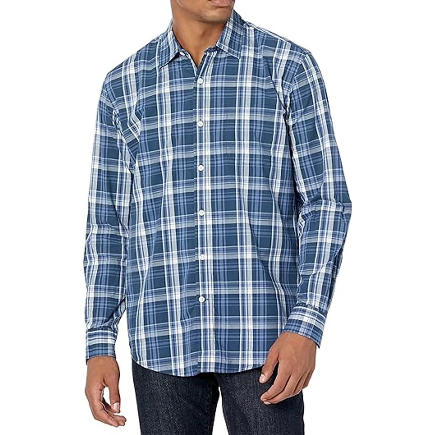 New Fashion Fit 100%Linen Cotton Mandarin Collar Spring Autumn Chinese Style Men Linen Roll Sleeved Shirt