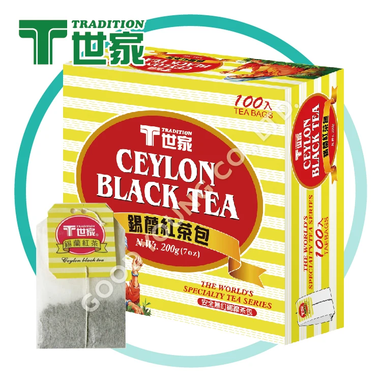 Good Young Bubble Tea Ingredients for Boba Tea 100 Packs Ceylon Black Tea Bag
