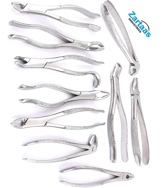 High Quality 10 PCS Basic Oral Dental Surgery Extraction Elevators Forceps Kit Set  Dental Instruments Manufacturer and Exporter