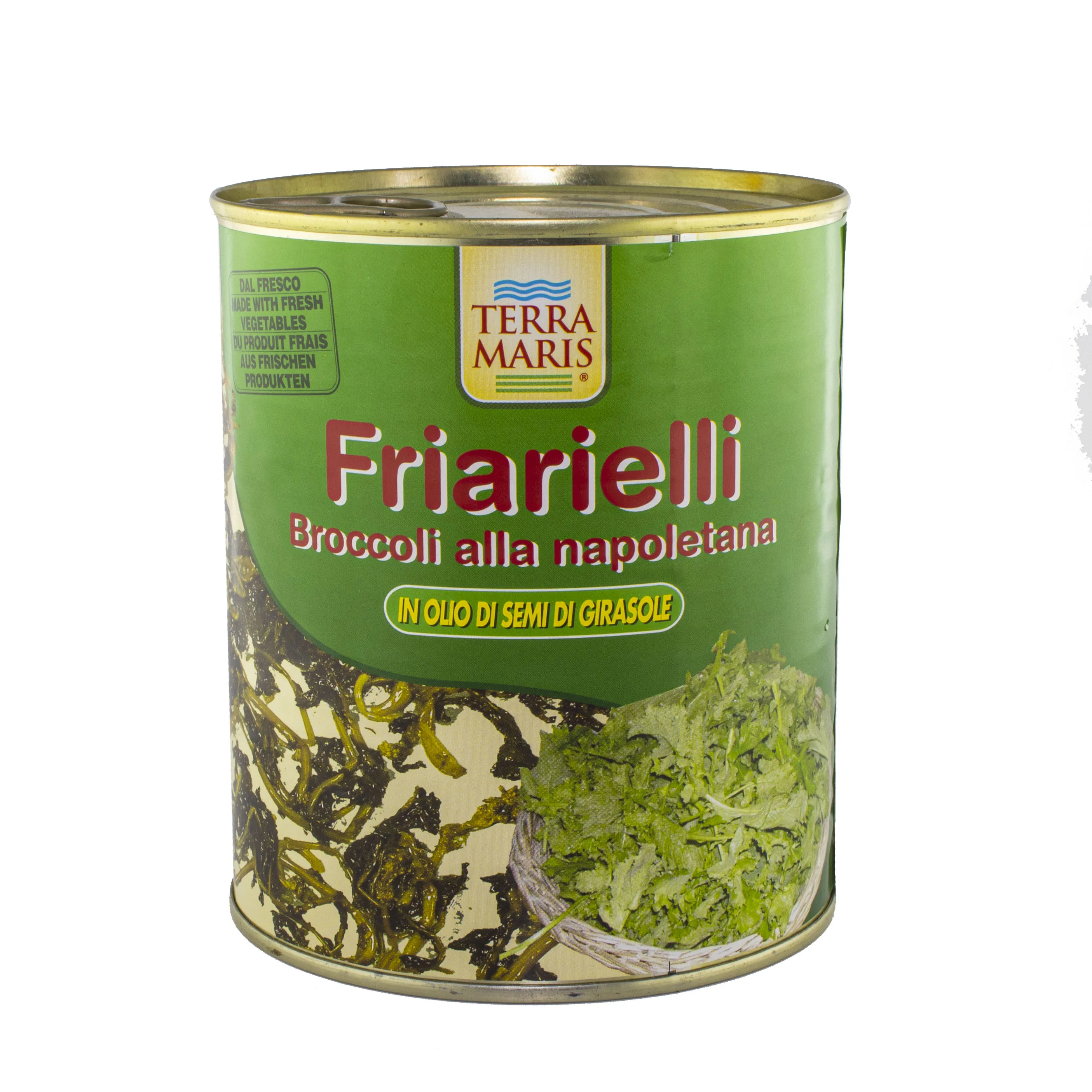 Best italian quality Friarielli Neapolitan style Broccoli in S.O. Terra Maris 850 gr