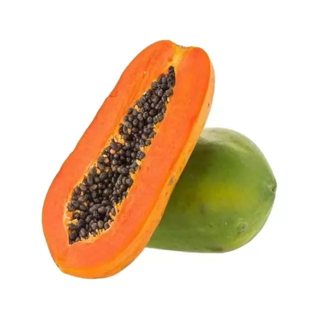 100% натуральные индонезийские высококачественные зеленые/желтые овальные желтые весенние папайи класса А, свежие фрукты 2 кг, 1-3 недели