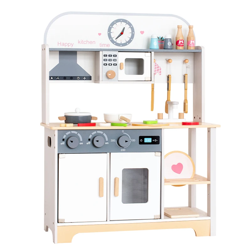 children party  Brightly  Vienna refrigerator toys gifts creative Wooden simulation family kitchen toys For boys and girls
