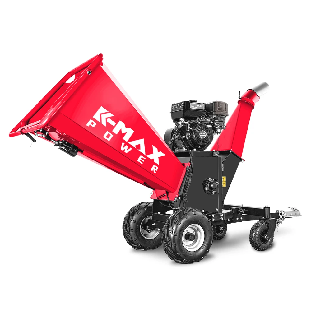 K-maxpower High Quality Mulcher Chipper 15HP Electric Start Wood Chipper Shredder Four Stroke 6 inches 350pro Wood Chipper