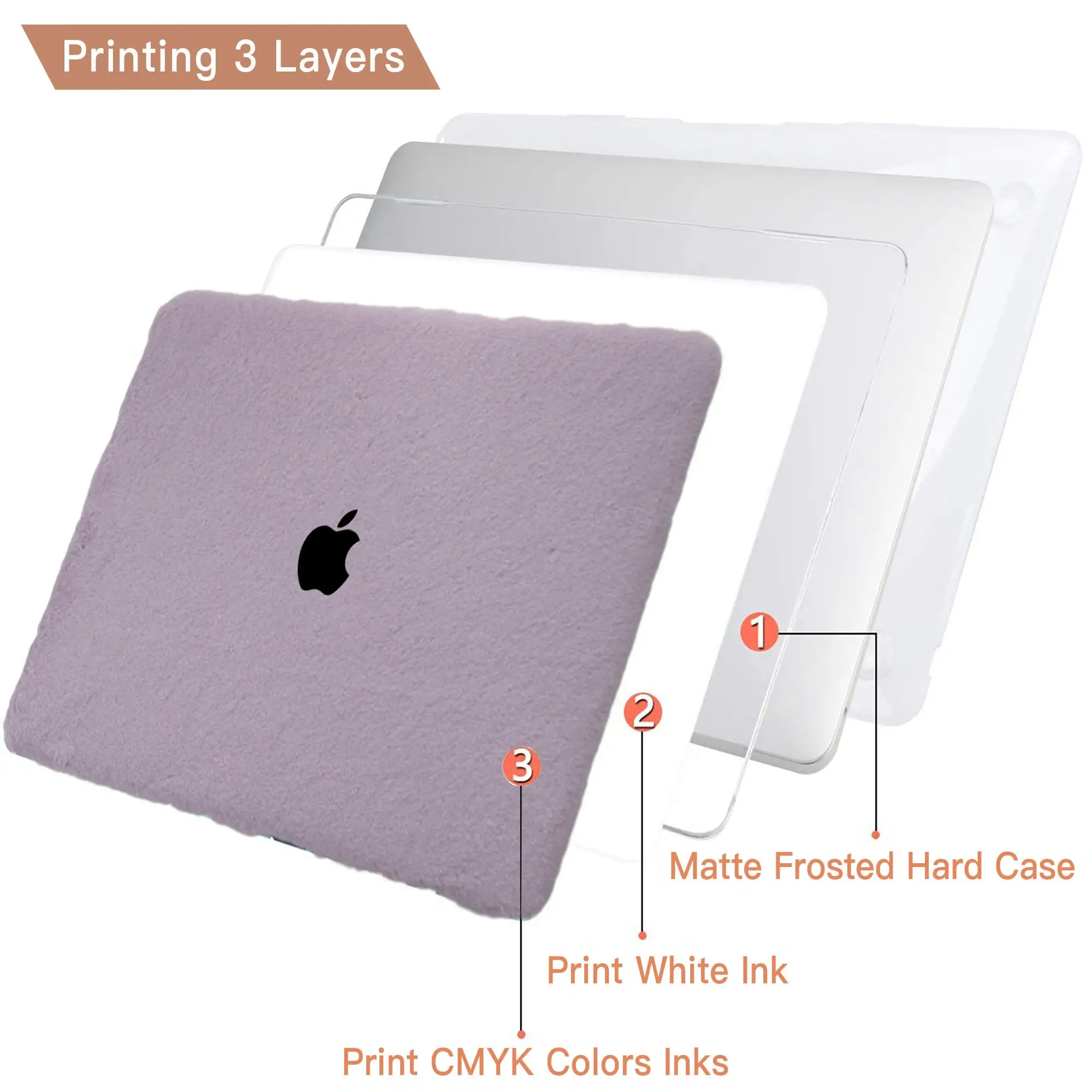 Lavender Rabbit Plush  Case MAC Pro 13 M1 MAC pro 14 inch 15 16 Touch Bar Retina Air 13.6 M3 inch Laptop Hard Mac case