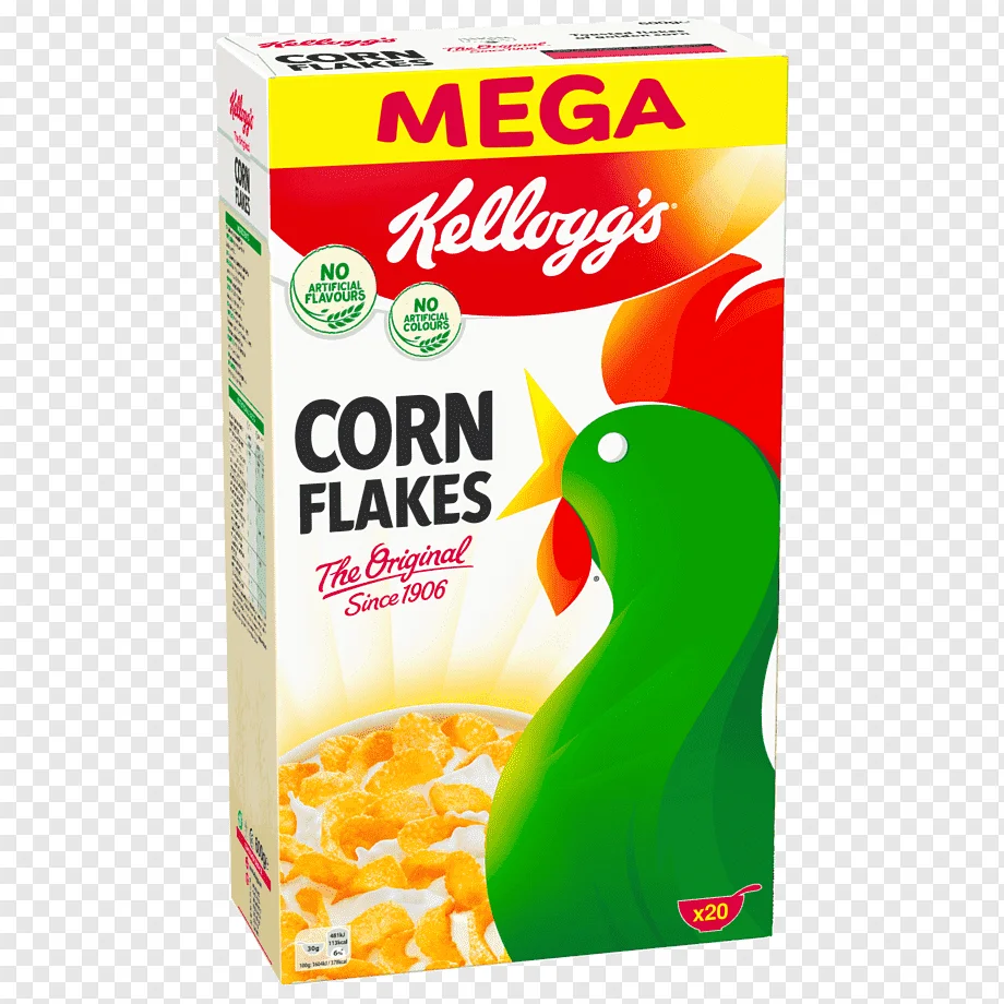 Natural corn flakes breakfast cereal