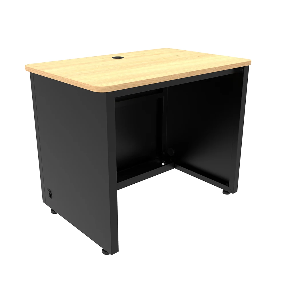 VersaDesk Enclosed Classroom Desk Black/Maple