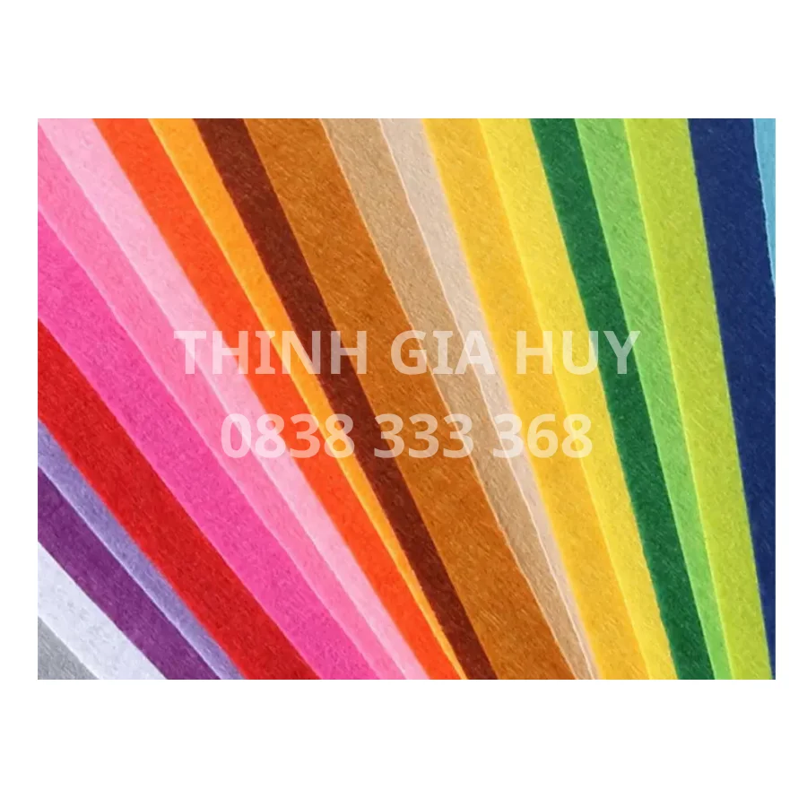 Sustainable Breathable Needle Punched Waterproof Premium Garment/Tennis Materials 100% Polyester Plain Texture Felt from Vietnam