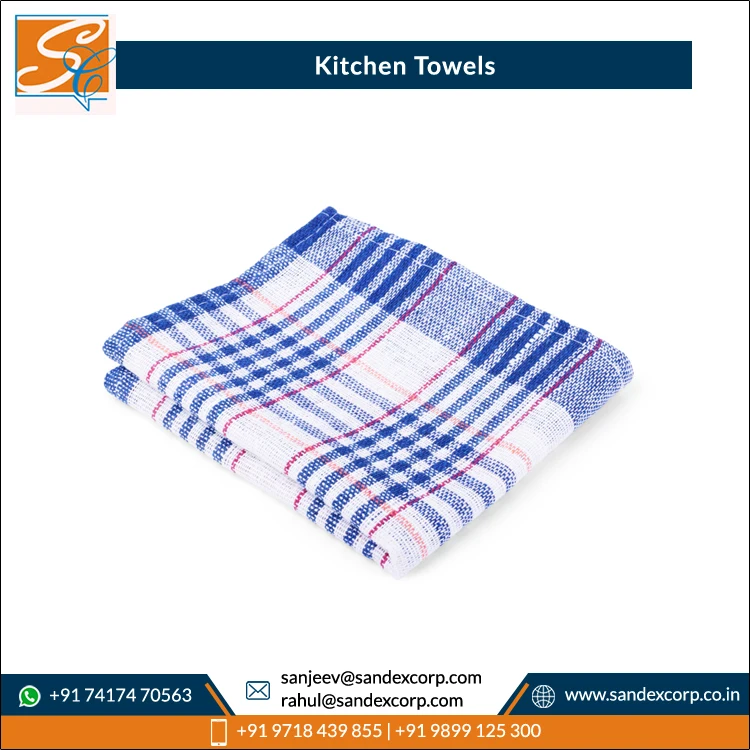 New Arrival Wholesale Price Excellent Quality Cleaning Cloths Cotton Canvas Custom Golf Kitchen Towels from India..