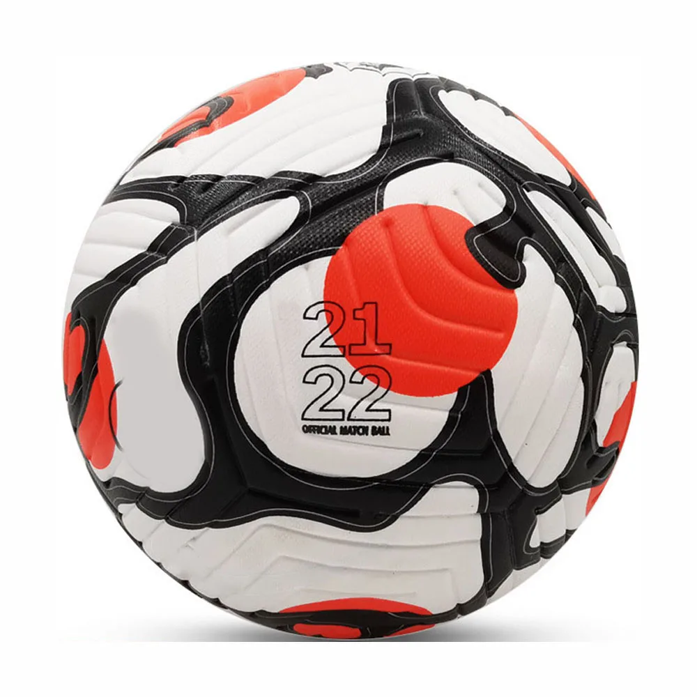 OEM Wholesale Custom Colorful Striped Print Team Sports Match Training Pu Soccer Ball Professional Size 5 Soccer Football