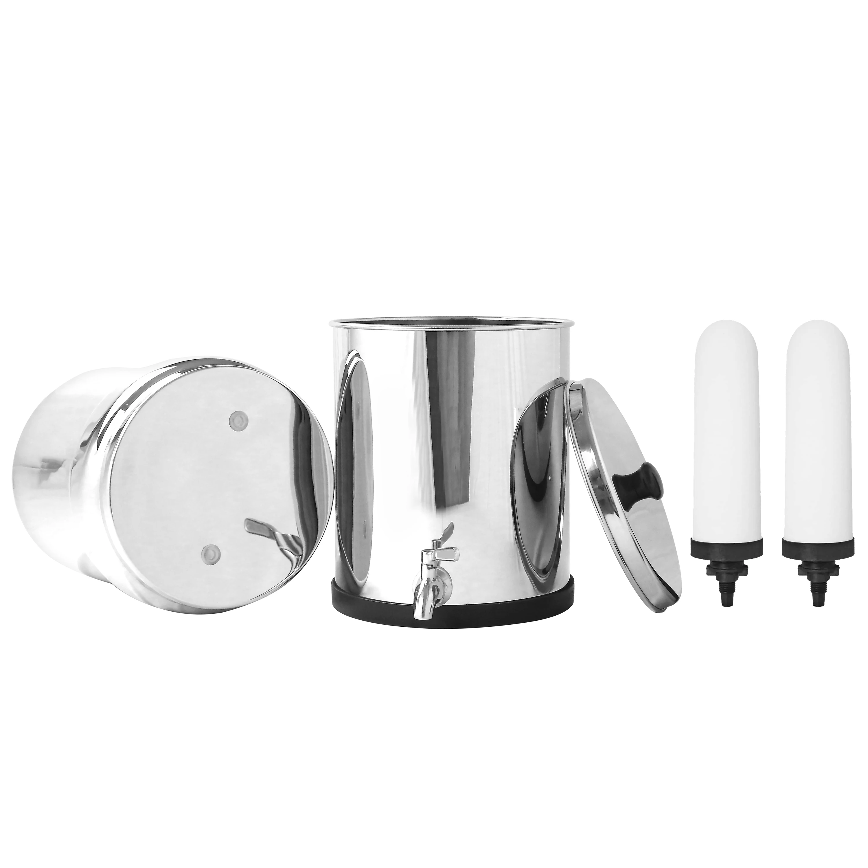 Premium Grade 304 Grade 6Litre Stainless Steel Gravity Water Filter with Ceramic Catridges For Home and Kitchen Use