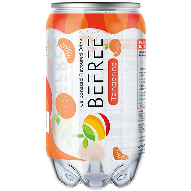 Popular Online Customization Bulk Packaging Labels Multiple Fruit Flavor Sparkling Soft Drink Halal ISO Certification Malaysia