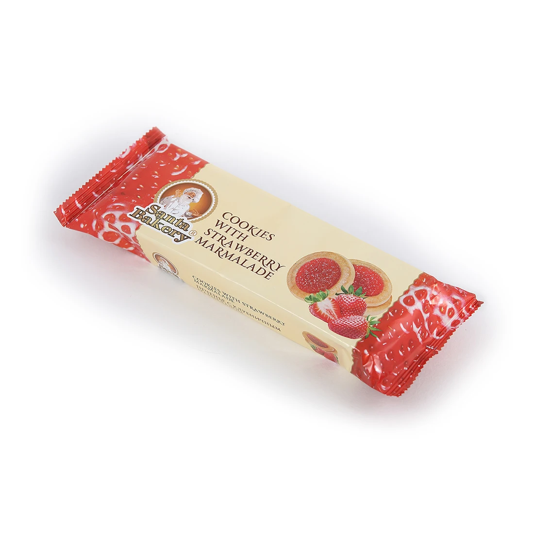 Natural ingredients COOKIES WITH STRAWBERRY MARMALADE 100 g sweet butter cookies biscuits with Sjam filling for food