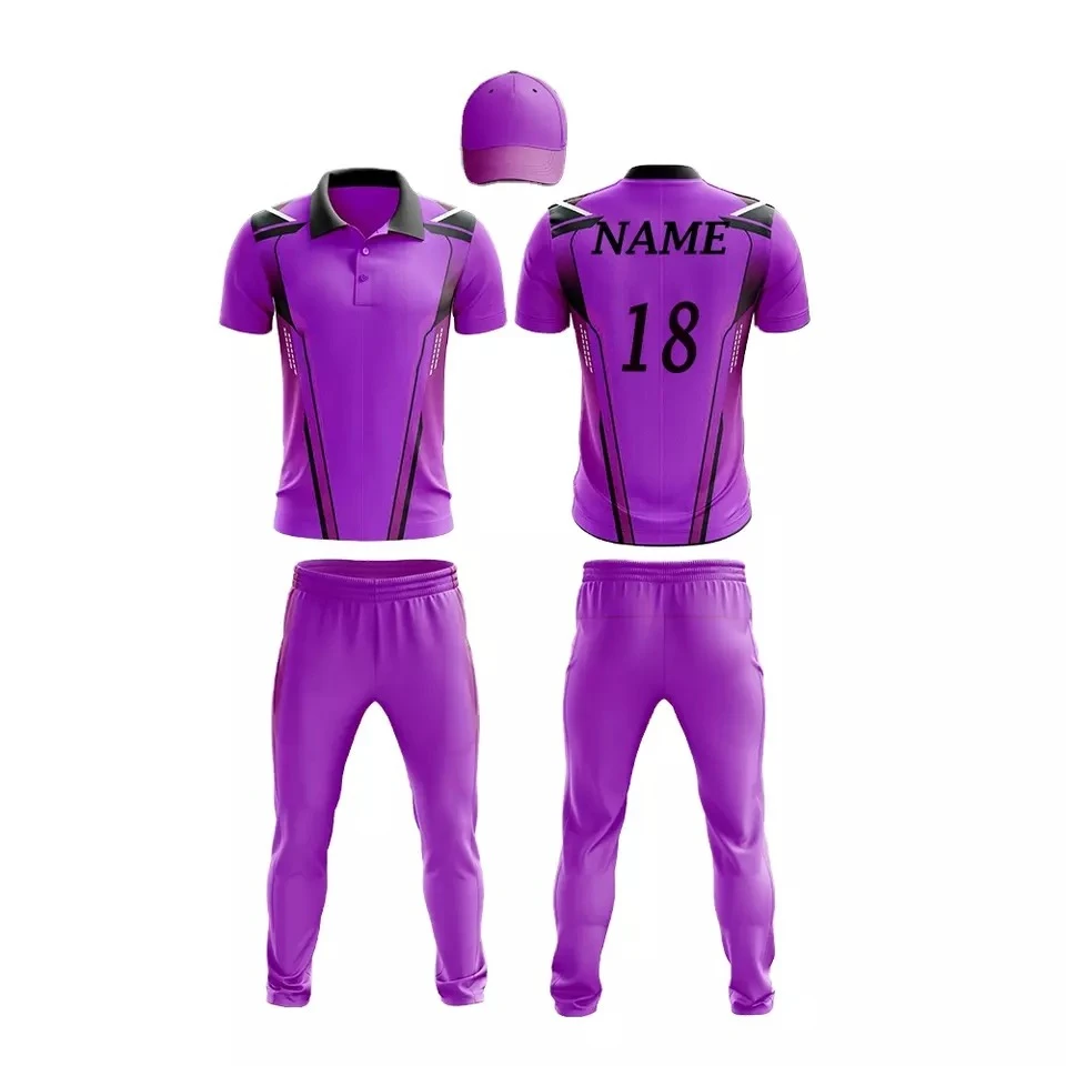 wholesale 2024 custom made Sublimation print Cricket Uniform Best Quality Cricket Kit Design Uniforms Customized Color and size