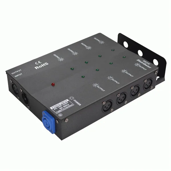 Factory Direct Supply Manual Switch DMX512 8DXH Distributor with One Input for stage light disco party