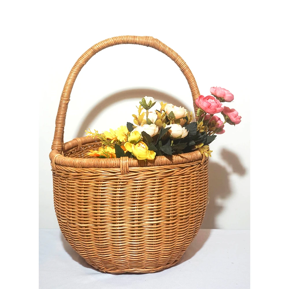 Best Price Eco Friendly Handmade 100% Natural Material Good Price Customized Order Fashionable Rattan Basket From Vietnam