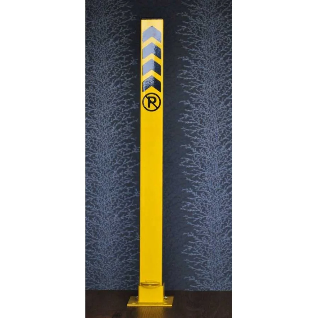 Yellow Color U Design Iron Steel Metal Parking Post Barrier Locked Traffic Parking Signs Car Parking Barrier Lock