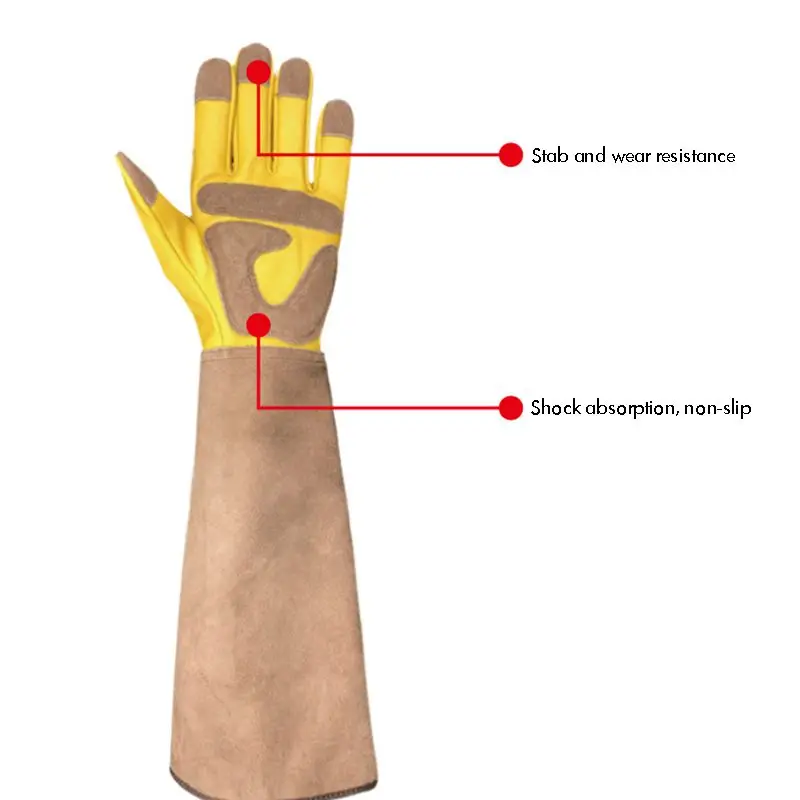 cow split leather Gardening Landscaping With Safety Cuff For Construction Cowhide Leather