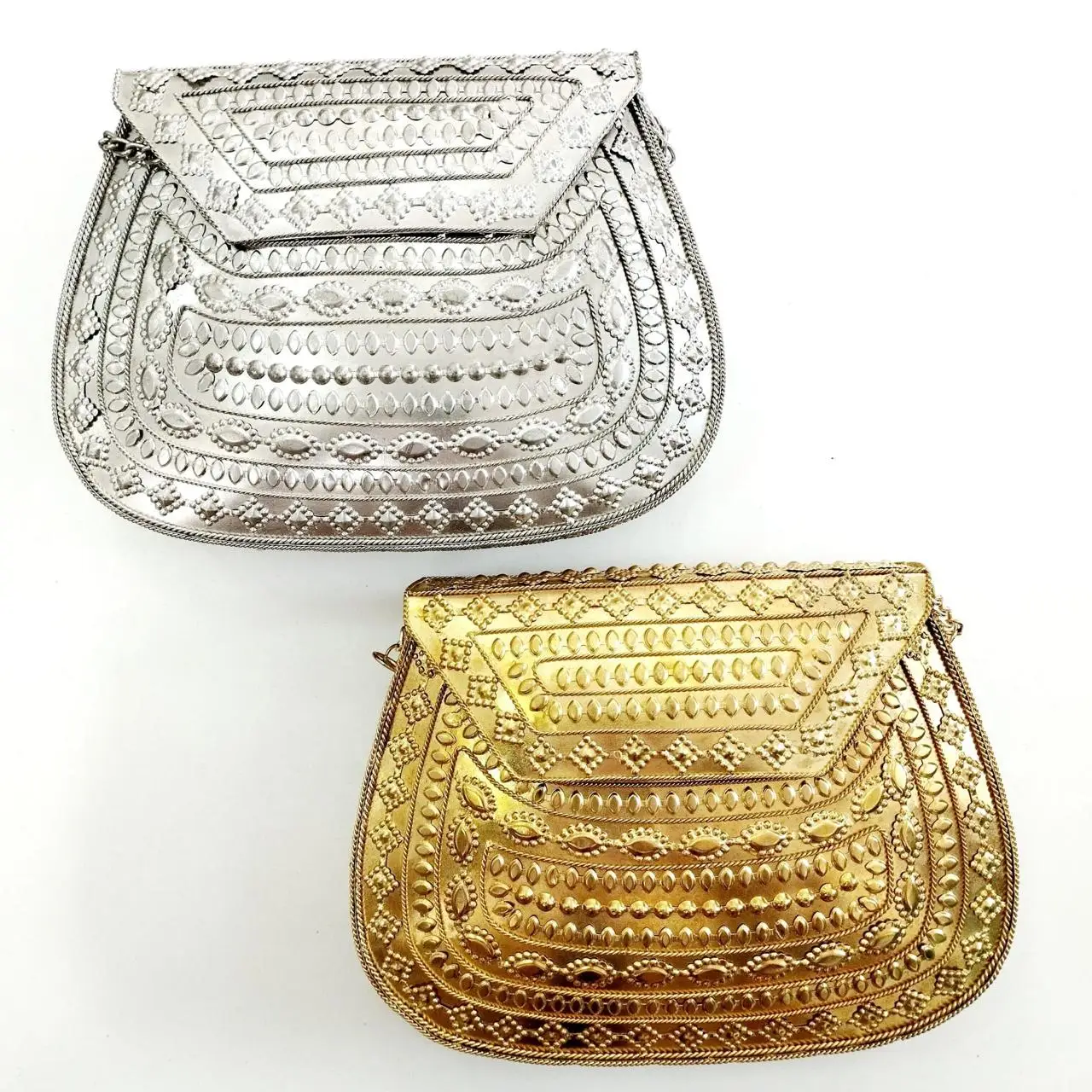 Best Quality Natural Brass Clutch Handmade Designer Bridal Evening Golden Clutch Bag For Bridal By HF CRAFT