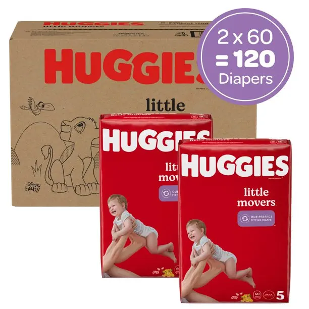 Huggies Little Snugglers Baby Diapers, Size 6, 50 Ct, Giga Jr Pack