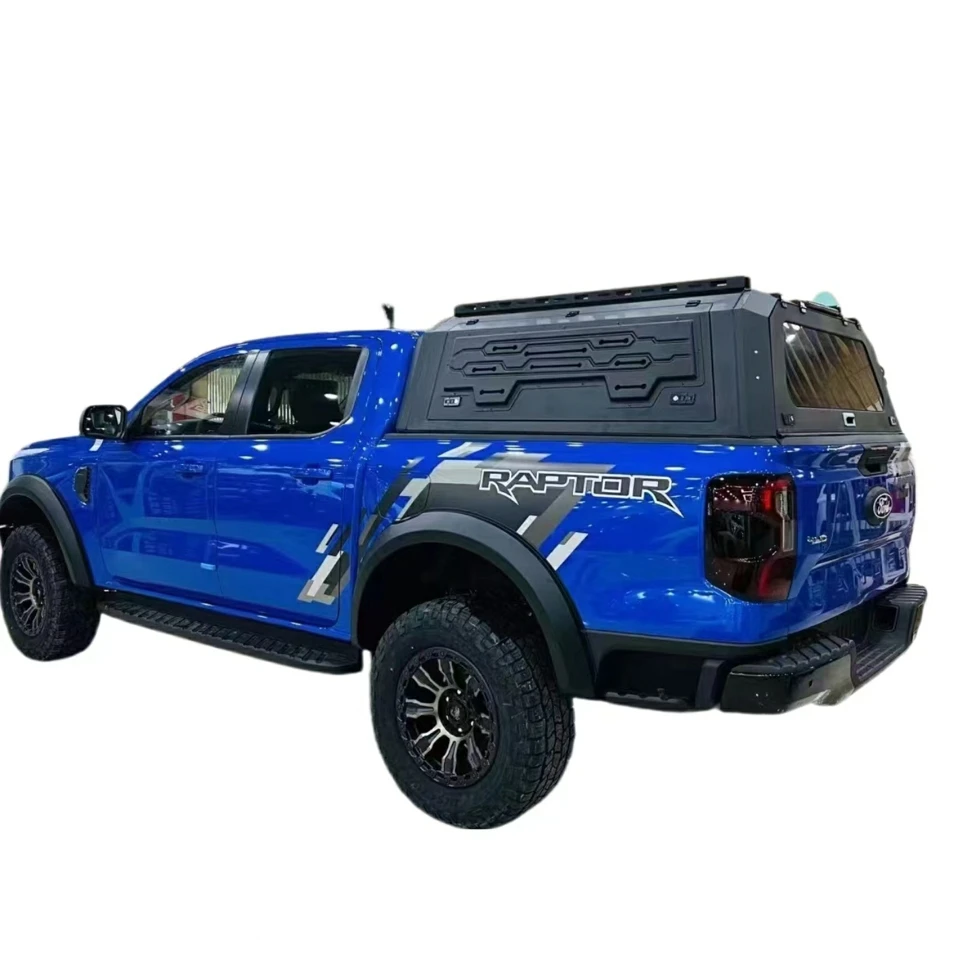 4x4 Steel Single Dual Pickup Truck Bed Hardtop Topper aluminum ute canopy Ford F150  for F150 Ranger Raptor Canopy waterproof