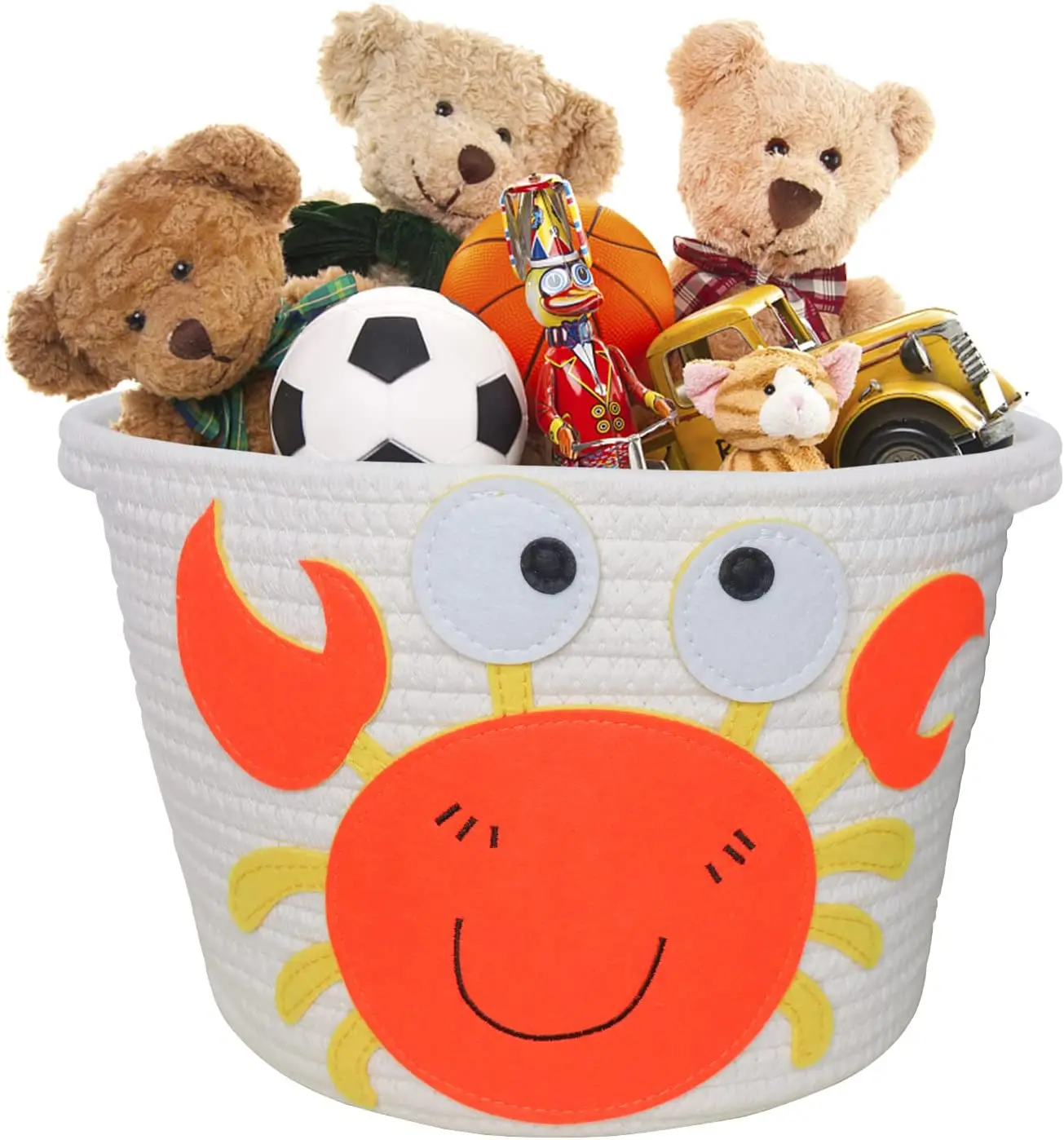 Crab Basket Cotton Rope, Large Blanket Basket Laundry Hamper for Throws, Pillows, Blanket OEM Made In Vietnam