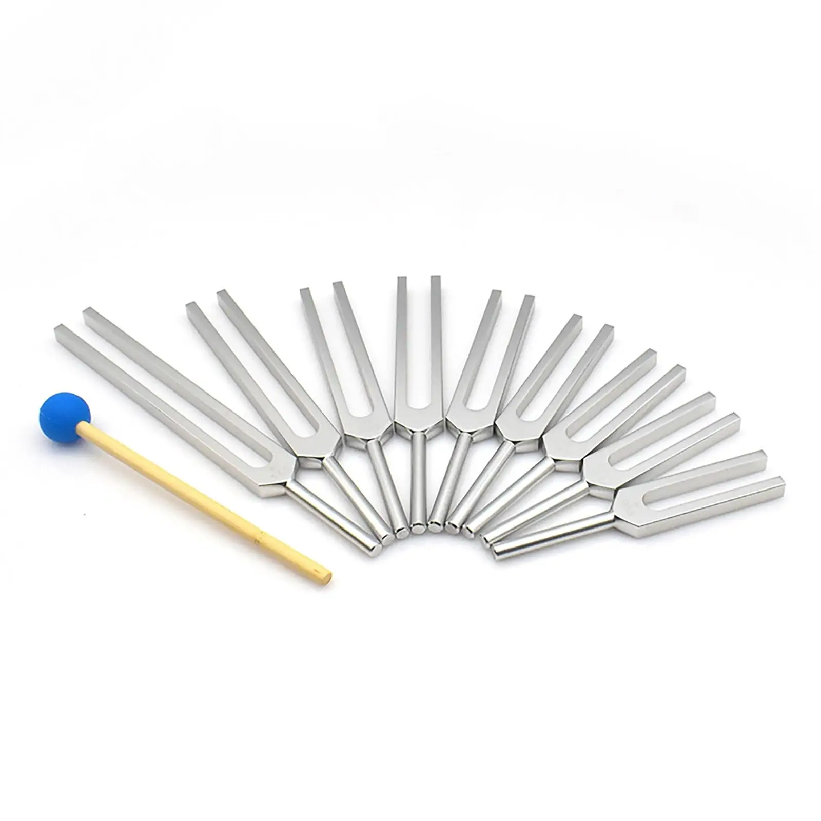 New Arrival Solfeggio Tuning Fork Set Of 9 Unweighted Economy Model Tuning Forks Medical Aluminum by TARIQ MFG CO