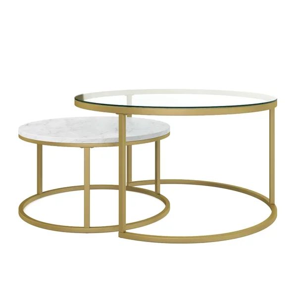 Hot Sale Round Coffee Table long lasting with Brass Top modern Center table Elegant For Home Living Room Furniture In Cheap Moq