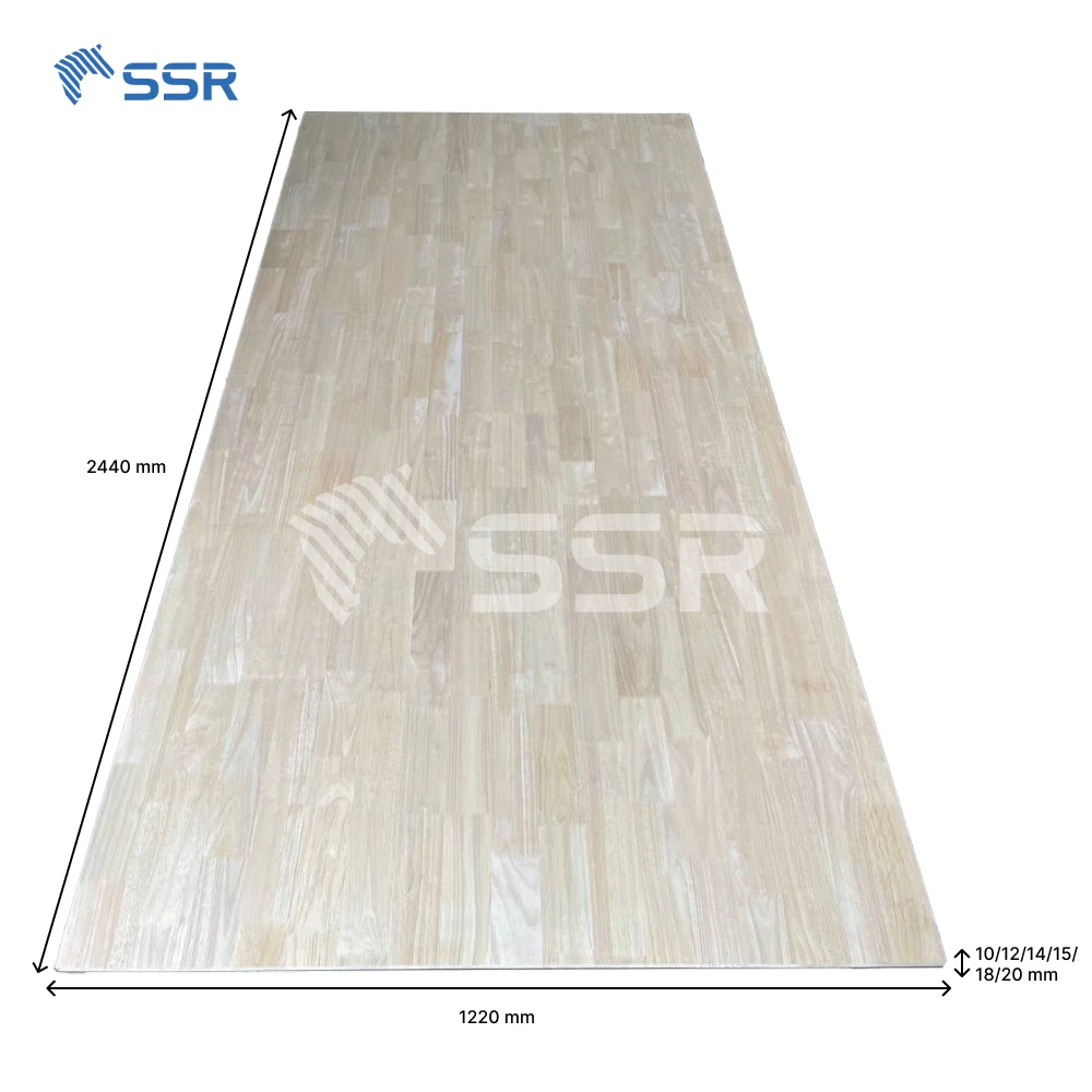 8-40mm Thickness Rubber Wood Finger Joint Boards Rubberwood FJ Panel for Furniture Manufacturer and Distributor