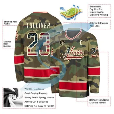 Ice Hockey Shirts Custom Hockey Jersey Golden Sublimation Embroidery Unisex OEM Customized Anti Technics Logo Style Time Knights