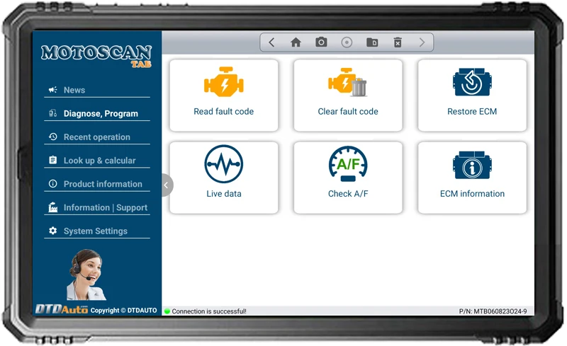 MOTOSCAN TAB - SMART DEVICE TO FIND COMPLEX FAULTS, REPAIR ELECTRONIC AND ELECTRICAL SYSTEMS FOR NEW GENERATION MOTORCYCLES