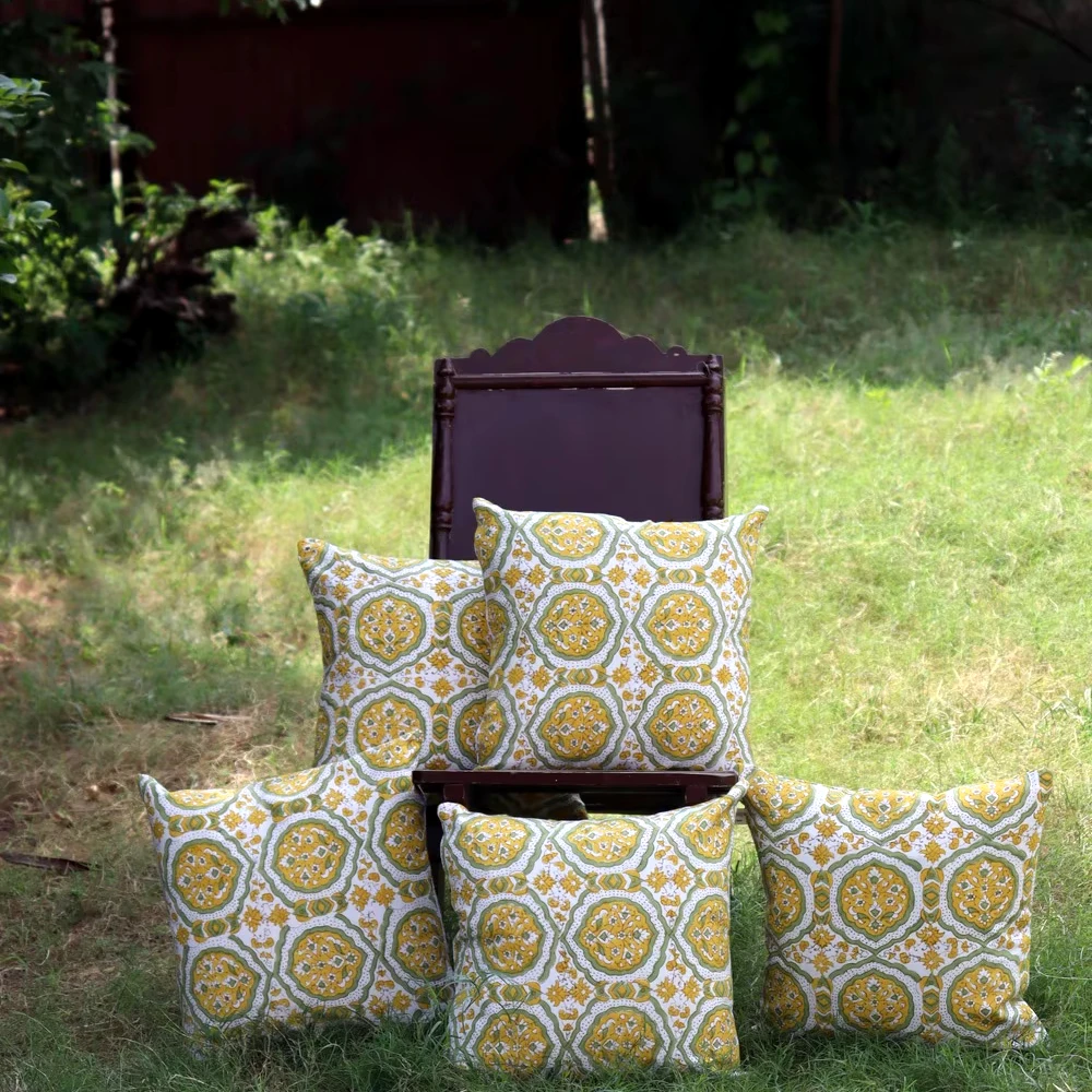 Hand Made Material Cushion Covers and 100% Cotton Material Cushion Covers and Best for Home Living Room Decorations Cushions