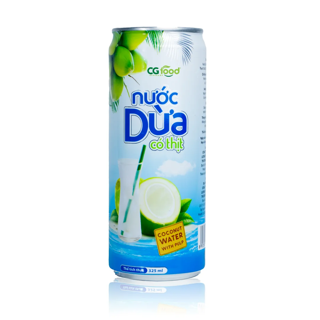 High quality  Coconut water (with pulp) 100%  Fruit juice with coconut flavor Manufacturer in Coconut water