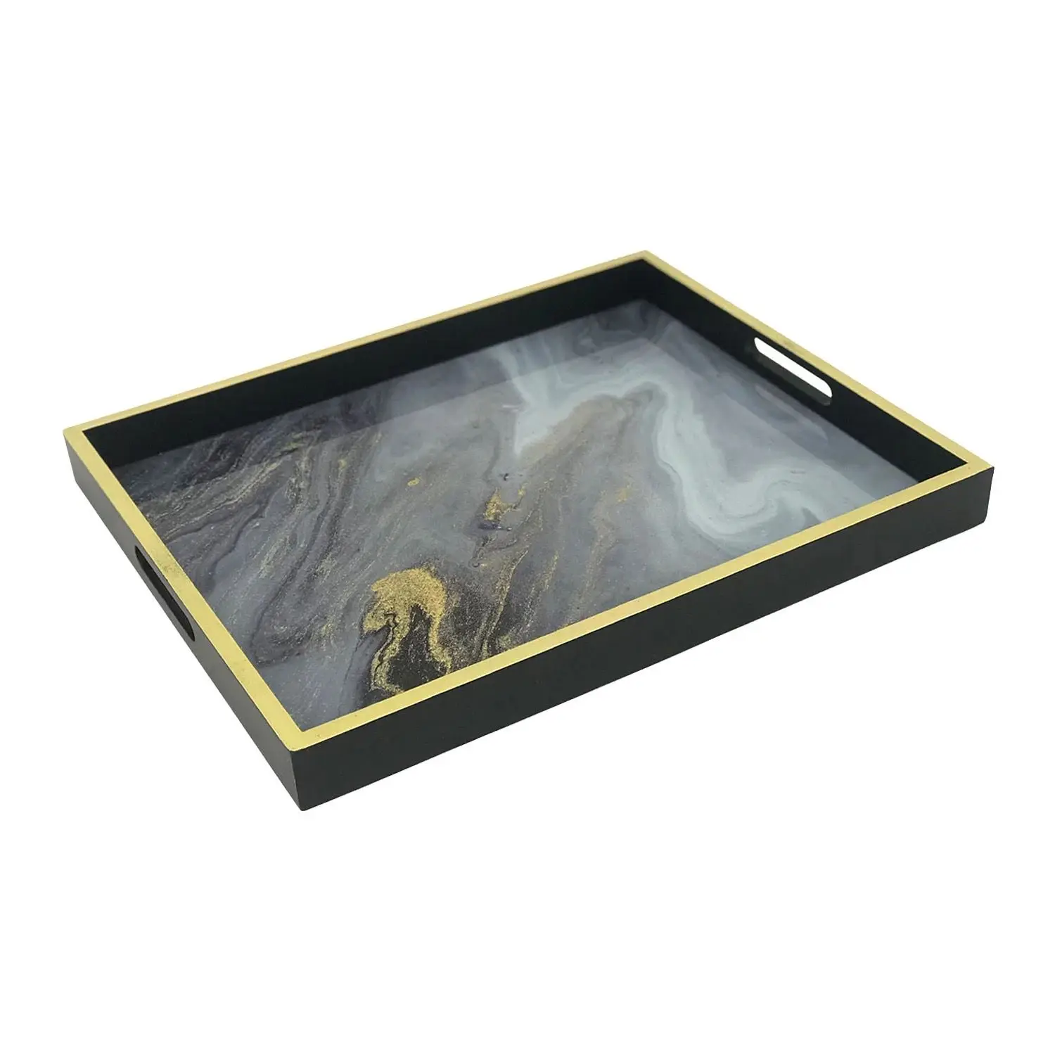 Factory Wholesale Price MDF Board Food Serving Tray Enamel Sticker Print Breakfast Tray Tableware Tabletop Tray Dishes Plates