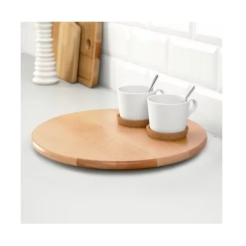 Wood Lazy Susan Small Spinning Spice Rack Rotating Cheese Serving Tray Plate For Kitchen ware and restaurant use