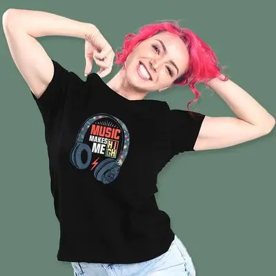 Ladies T-Shirt Women Fashion 100% Cotton Printed Short Sleeve T Shirt Womens Casual Clothing Summer Customize Made in Bangladesh