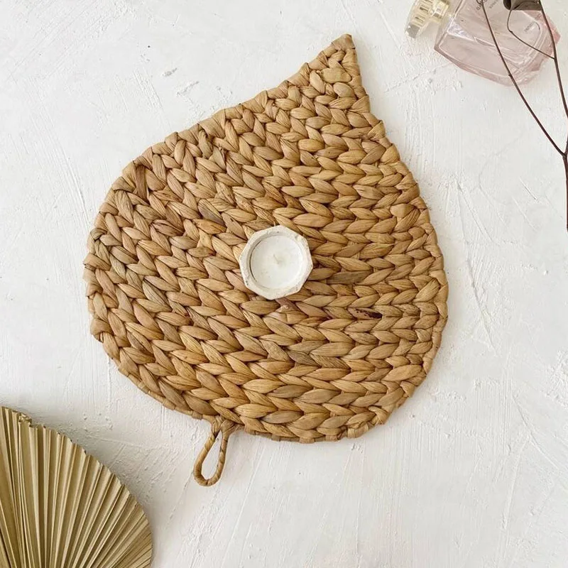 Hot Sale Natural Leaf Decoration Made From Water Hyacinth, Leaf Placemat, Leaf Wall Basket Wholesale Made in Vietnam